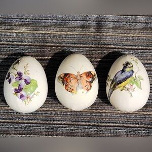 Decorative Floral and Butterfly and Bird Egg Set
